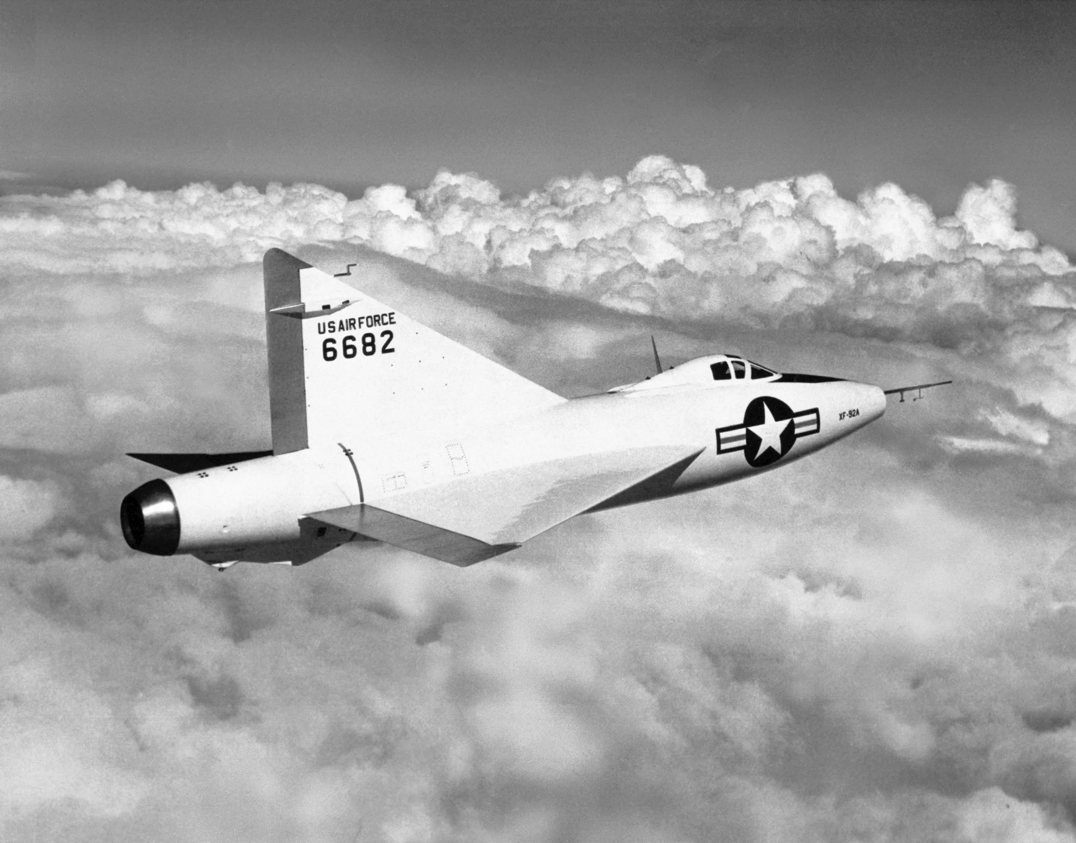 Representative view of Convair XF-92A.