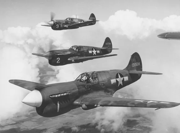 Representative view of Curtiss P-40 Warhawk.