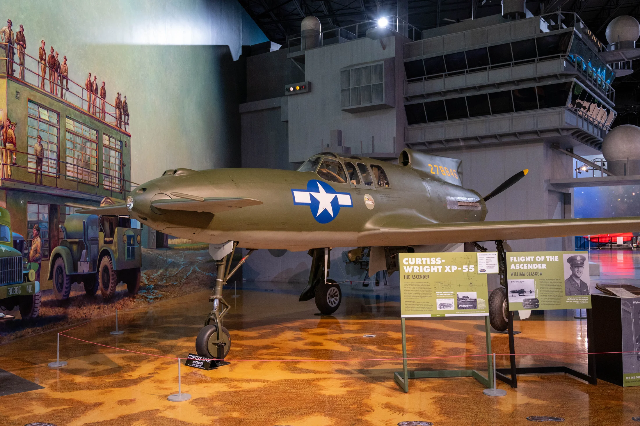 Representative view of Curtiss XP-55 Ascender.