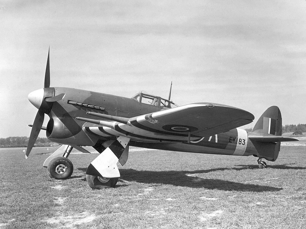 Representative view of Hawker Typhoon.