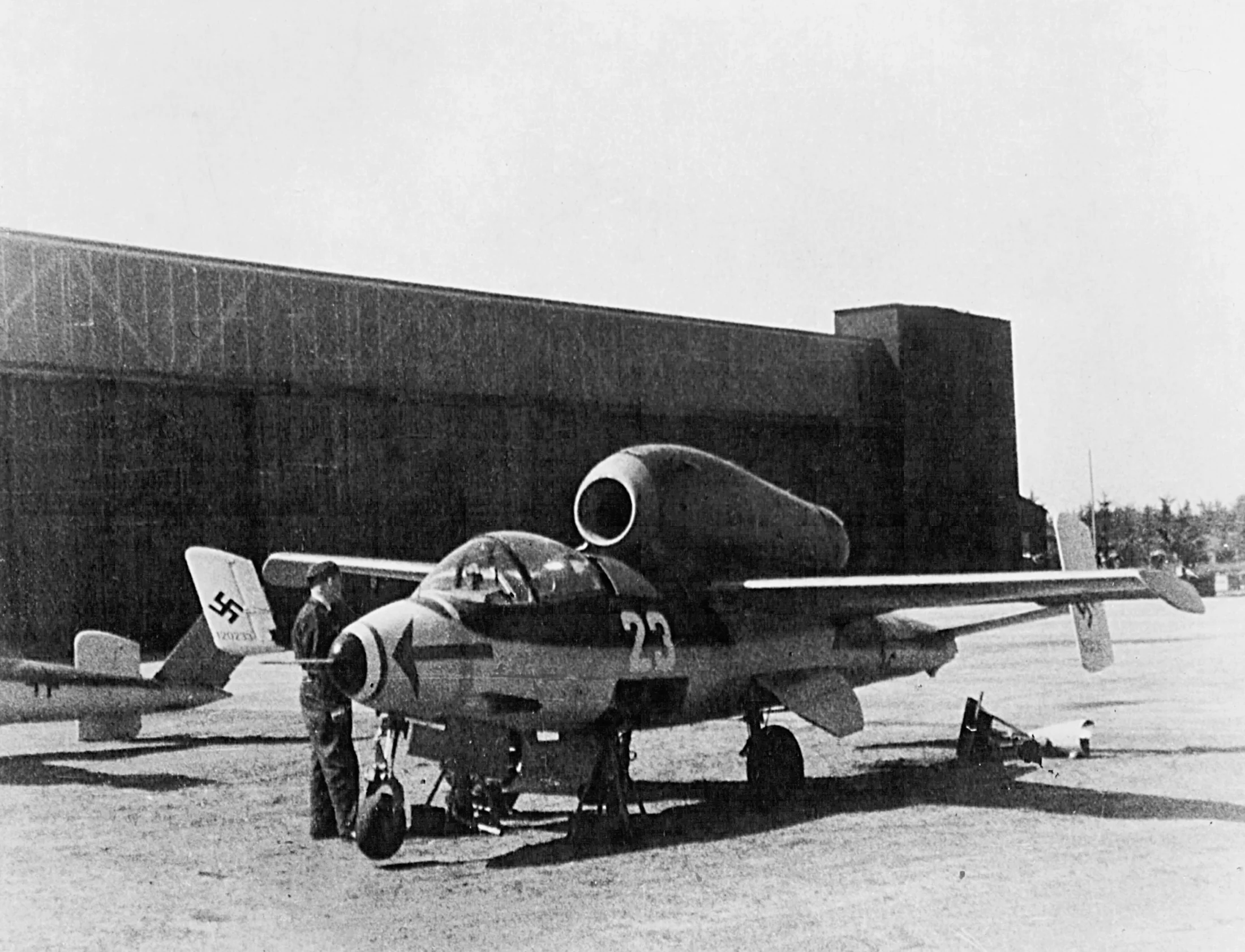Representative view of Heinkel He 162 Volksjäger.