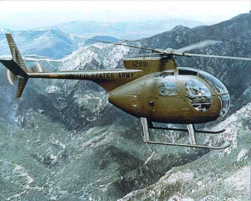 Representative view of Hughes OH-6 Cayuse armed scout family.