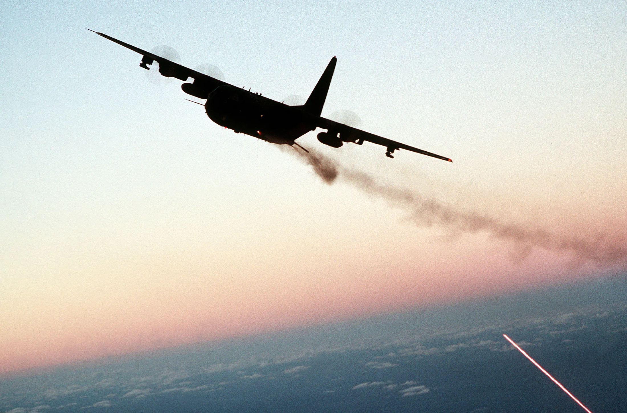 Representative view of Lockheed AC-130 gunship family.