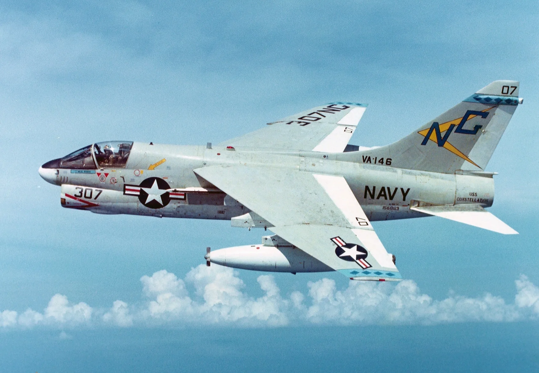 Representative view of LTV A-7 Corsair II.