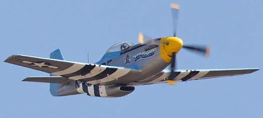 Representative view of North American P-51 Mustang.